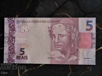 Банкнота - Бразилия - 5 реала UNC | 2010г.