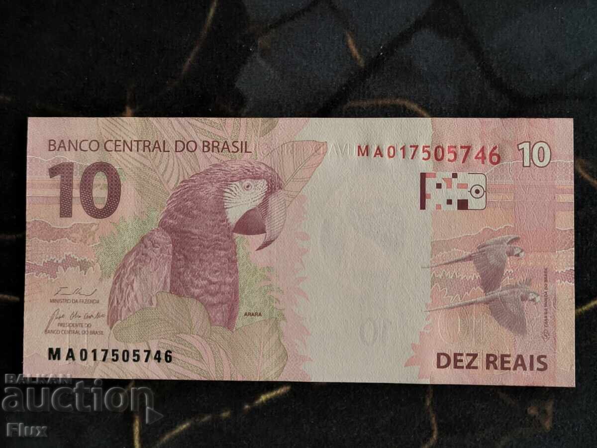 Банкнота - Бразилия - 10 реала UNC | 2010г. с цена € 6.15 | 12.03 лв. Банкнота - Бразилия - 10 реала UNC | 2010г. с цена € 6.15 | 12.03 лв.
