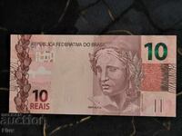Банкнота - Бразилия - 10 реала UNC | 2010г.