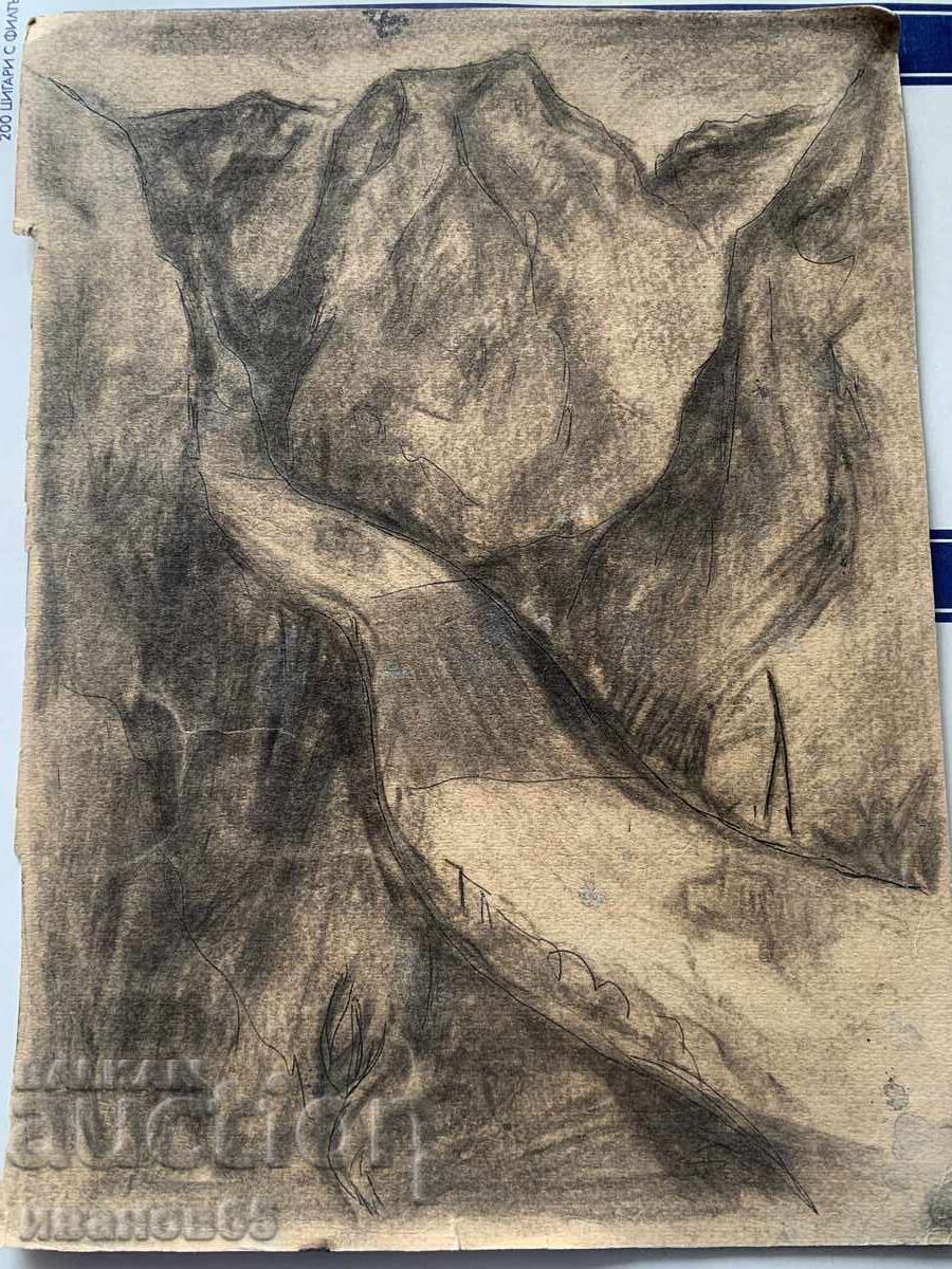 Ελαιογραφία ορεινού τοπίου