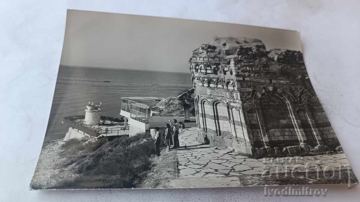 Пощенска картичка Несебър Църквата Св. Иван Алитургетос 1960