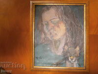Портрет м.б.платно Ц.Костуркова 28х35см.