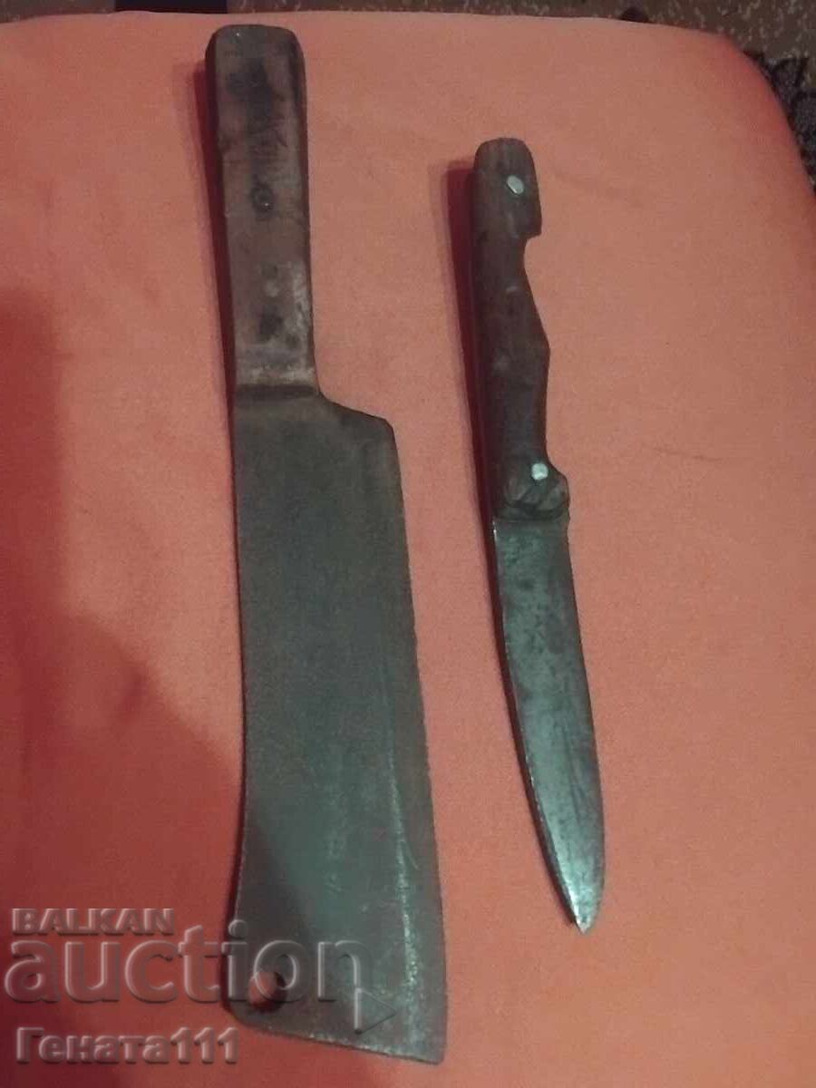 Παλιό σφυρήλατο μαχαίρι και μπαλτάς με τιμή € 30.00 | 58.67 BGN