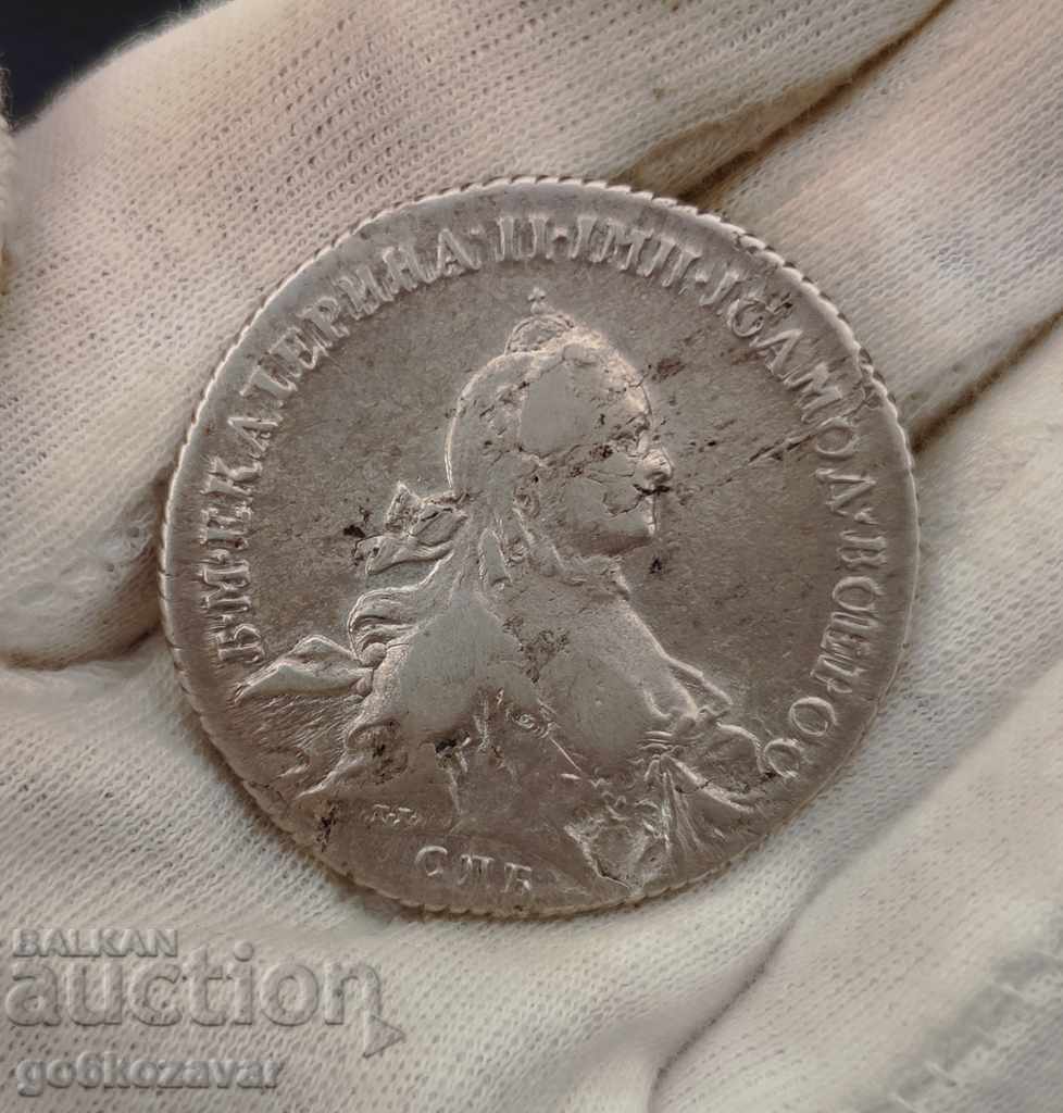 РУСИЯ ИМПЕРИЯ- ЕКАТЕРИНА ВЕЛИКА РУБЛА 100% ОРИГИНАЛ ! Рядка