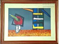 Картина, графика "Детски сънища", худ. Ливия Стоянова, 1992