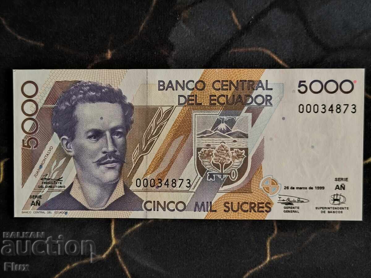 Τραπεζογραμμάτιο - Εκουαδόρ - 5000 Sucres UNC | 1999