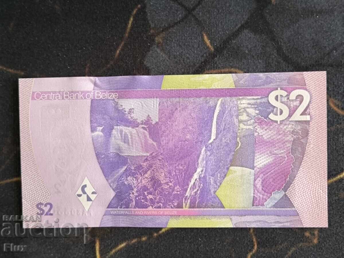 Banknote - Belize - 2 Dollars UNC | 2025 with price € 4.50 | 8.80 BGN