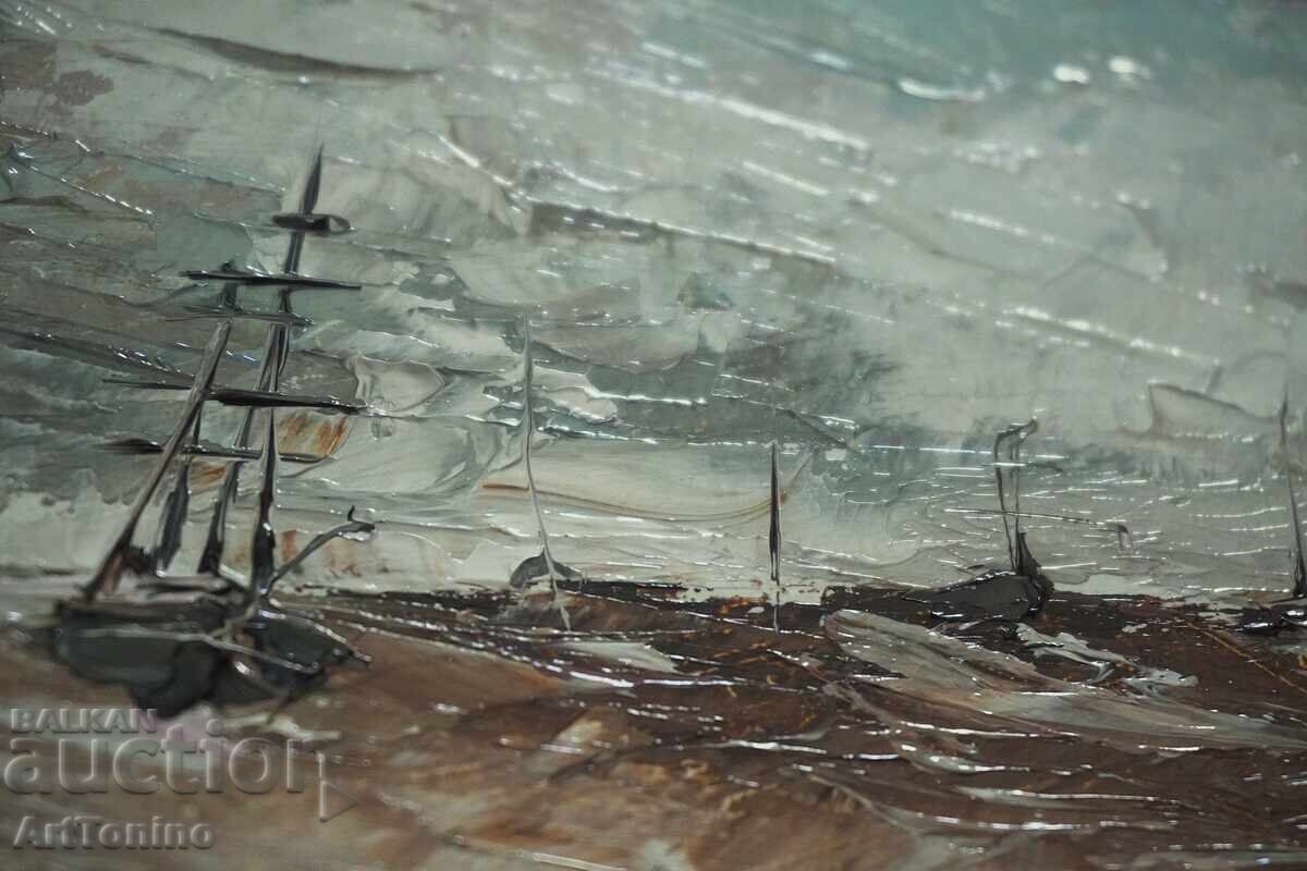 Oil painting - Marinism - Seascape - Ships A. Yordanov - 7