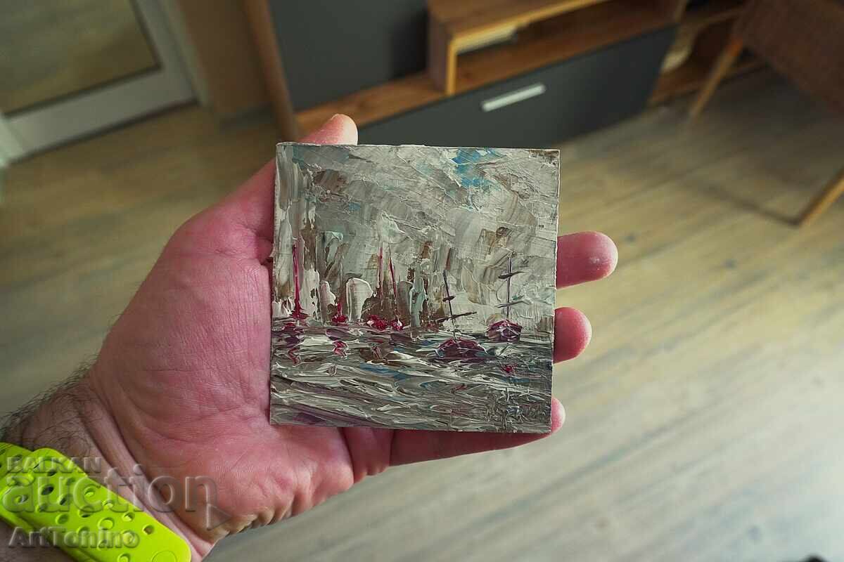Abstract small oil painting - Seascape - A. Yordanov - 6