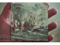 Abstract small oil painting - Seascape - A. Yordanov