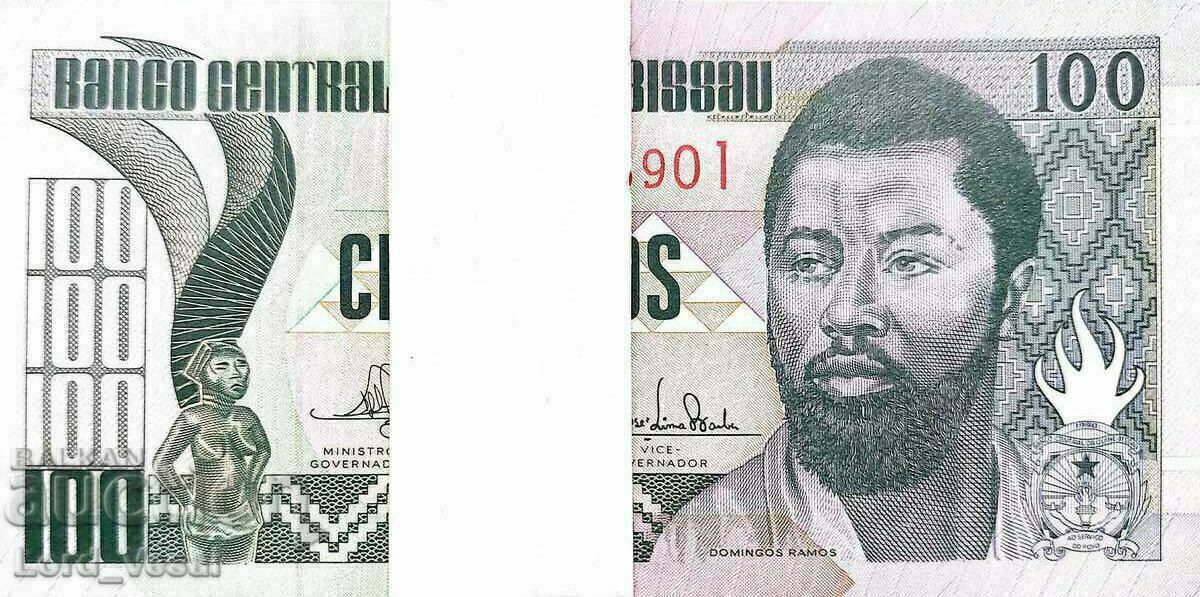 Auction Guinea Bissau 100 Pesos, 1990 Auction Guinea Bissau 100 Pesos, 1990