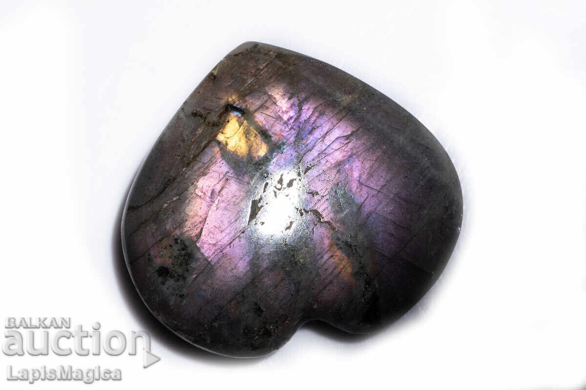 Violet labradorite heart 21g 34mm