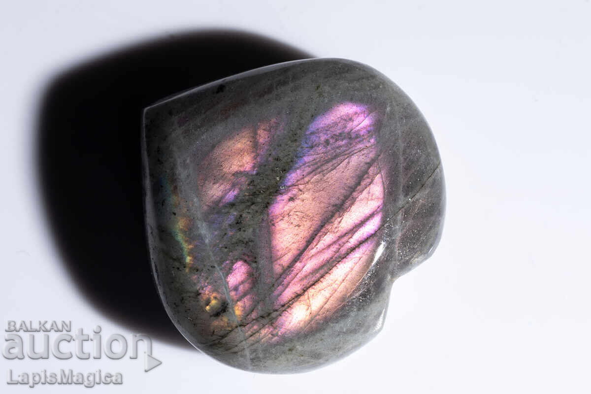 Виолетов лабрадорит сърце 16g 30mm