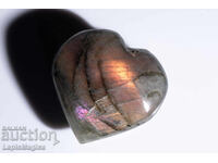 Inimă din labradorit violet 20g 31mm