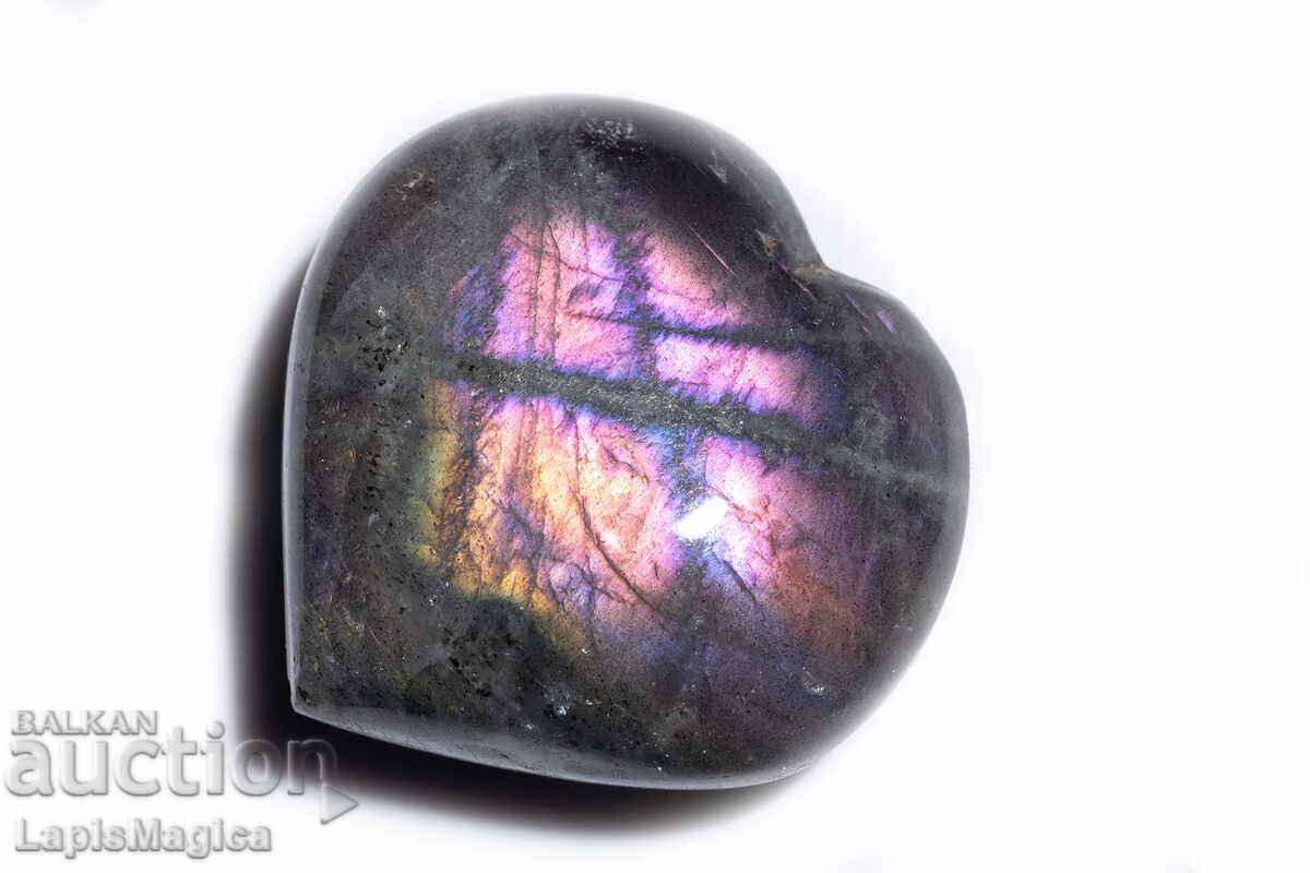 Καρδιά από μωβ λαβραδορίτη 19g 30mm Καρδιά από μωβ λαβραδορίτη 19g 30mm