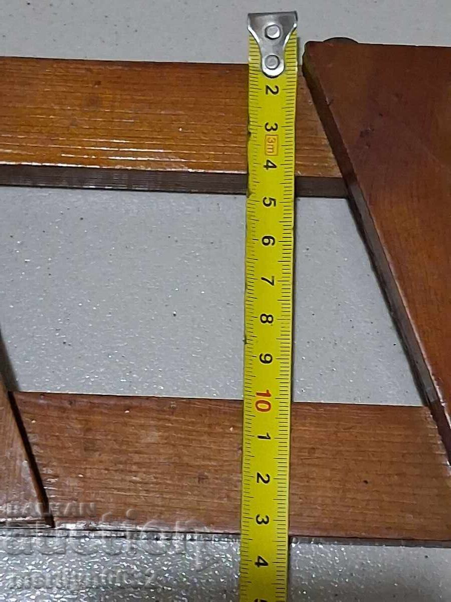 Παλιά κρεμάστρα πρωτόγονη ξύλο σφυρήλατο σίδερο - 6