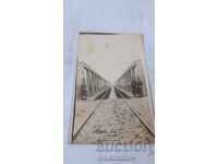 Φωτογραφία Τρία νεαρά κορίτσια σε σιδηροδρομική γέφυρα