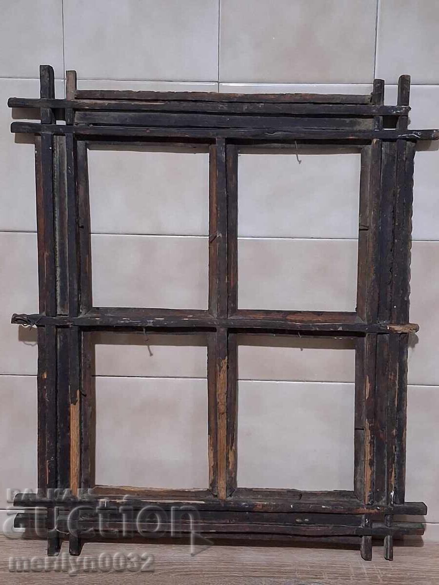 Auction  Shepherd's wood carving frame early 20th century photo
