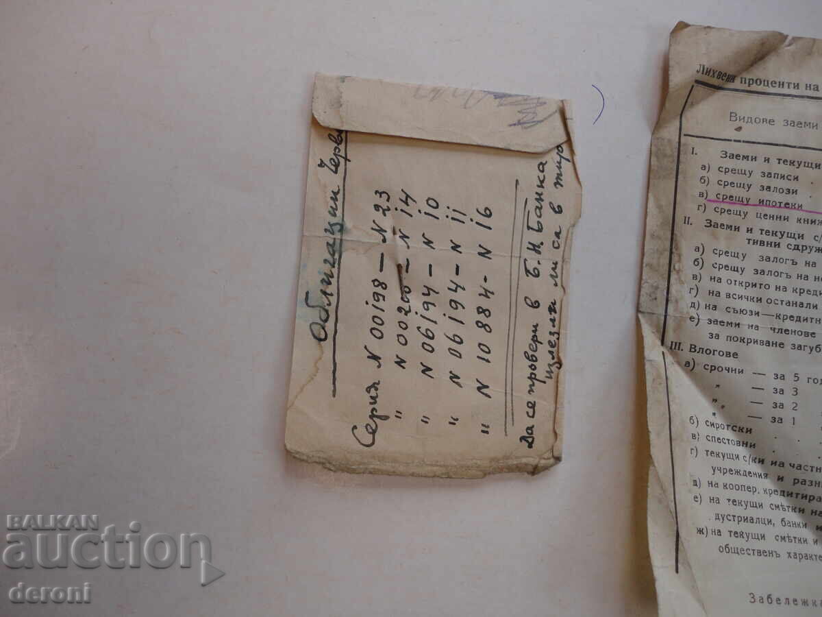 Царски банкерски документ 1930 с цена € 5.00 | 9.78 лв.