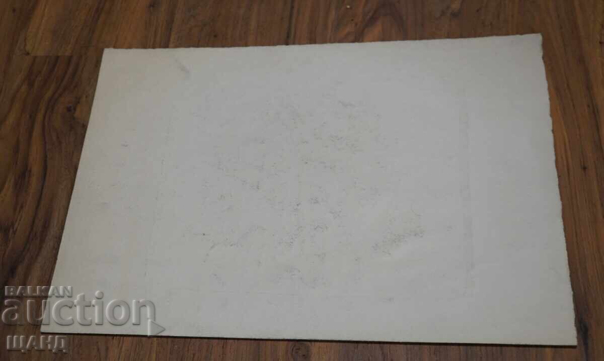 Стара Майсторска Рисунка литография натюрморт с цена € 2.85 | 5.57 лв.