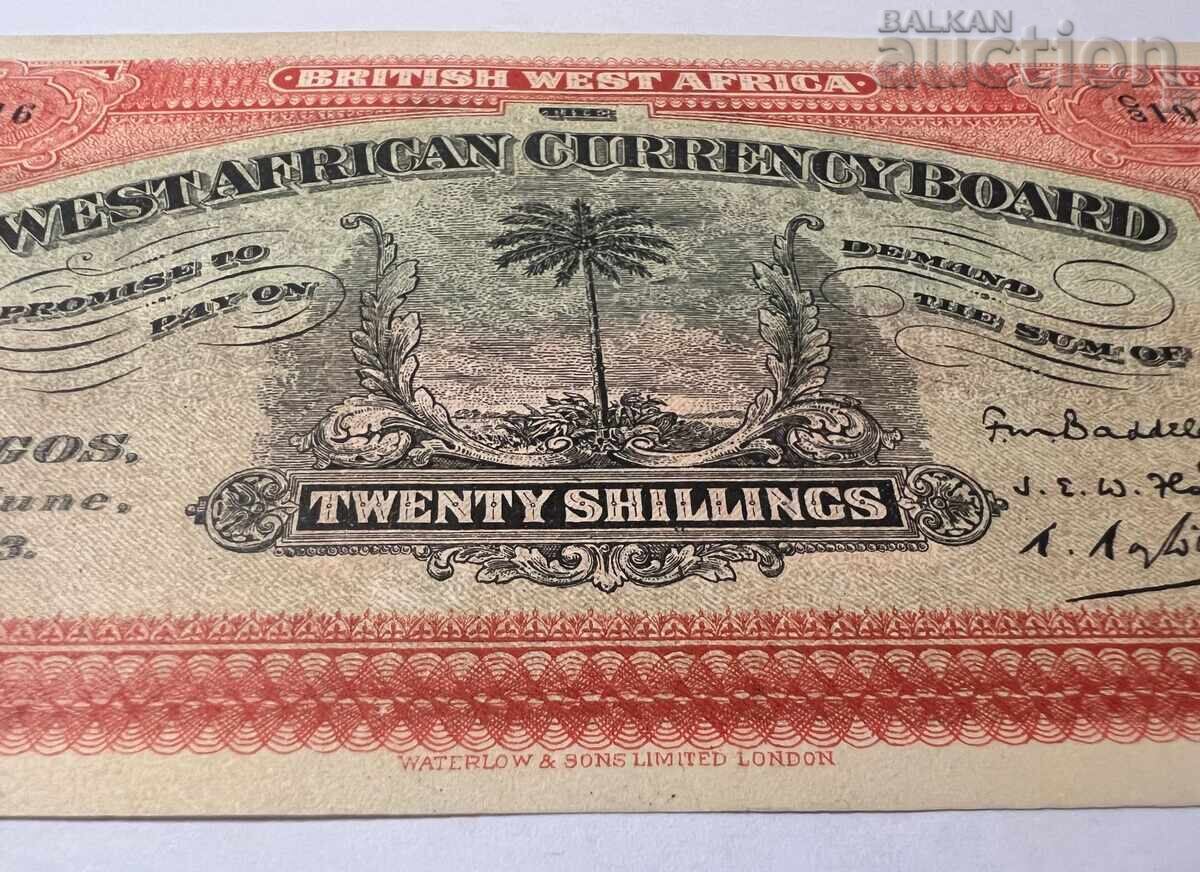 Аукцион British West Africa 20 shillings 1933