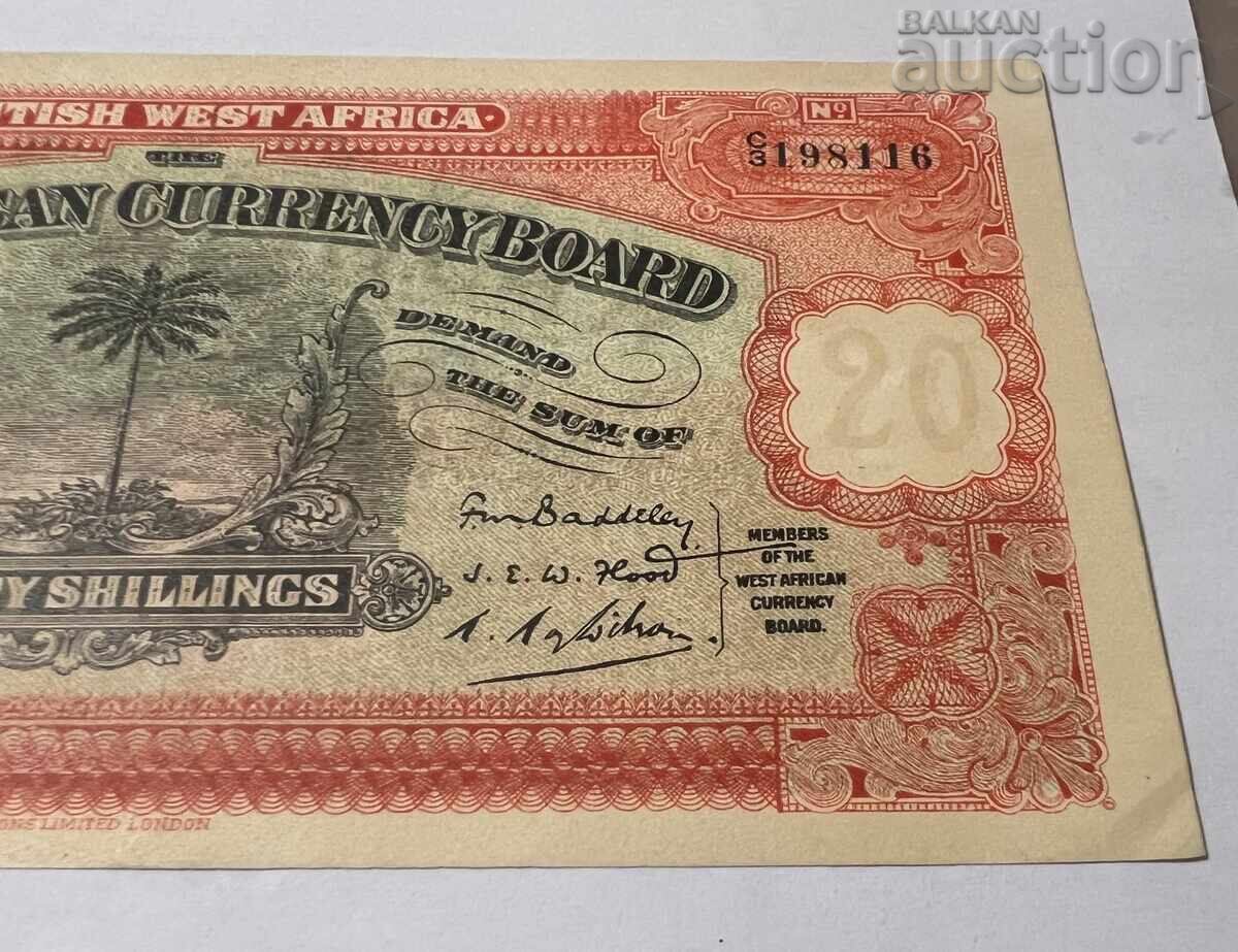 Livrarea Africa de Vest Britanică 20 șilingi 1933