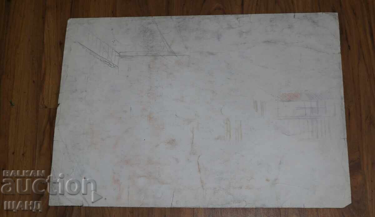 Desen vechi mare de maestru în creion casă veche cu preț € 5.85 | 11.44 BGN