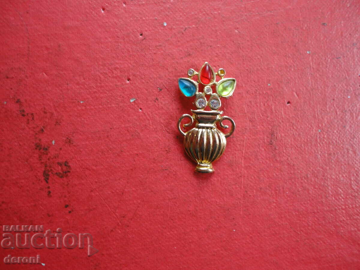 Επιχρυσωμένο μενταγιόν με πέτρες - 5