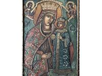 Stavri Kalinov - Virgin Mary icon wood carving signed