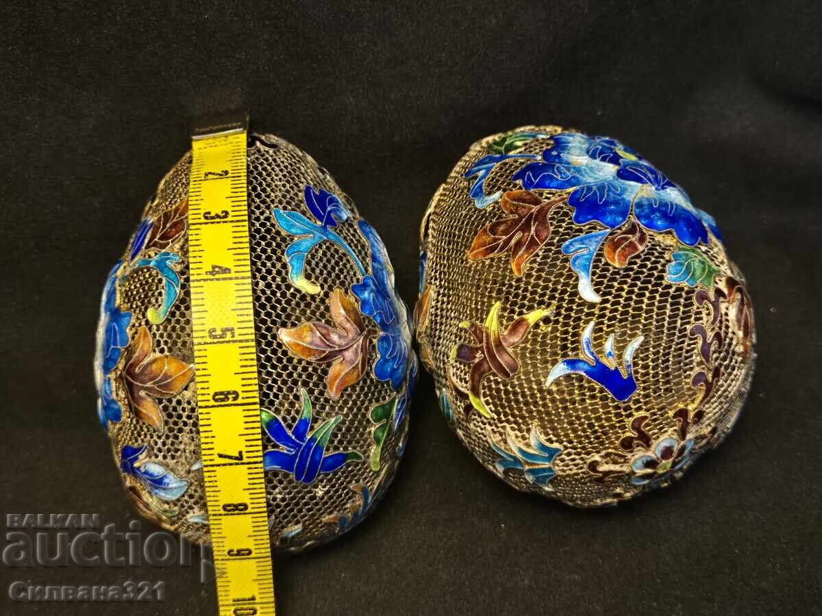 Δημοπρασία Ασημένια Αυγά Σμάλτο Δημοπρασία Ασημένια Αυγά Σμάλτο