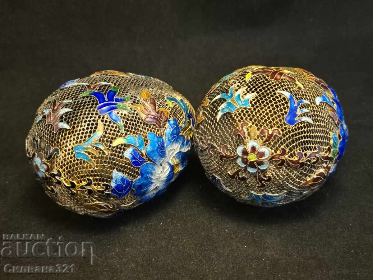 Ασημένια Αυγά Σμάλτο - 6 Ασημένια Αυγά Σμάλτο - 6