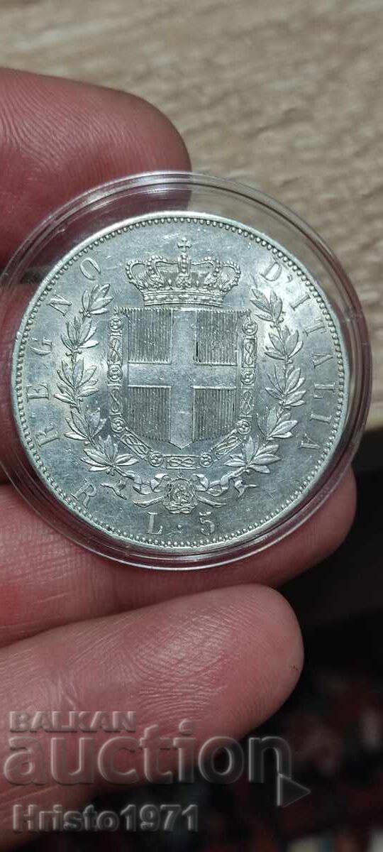 5 лири 1876 с цена € 75.00 | 146.69 лв.
