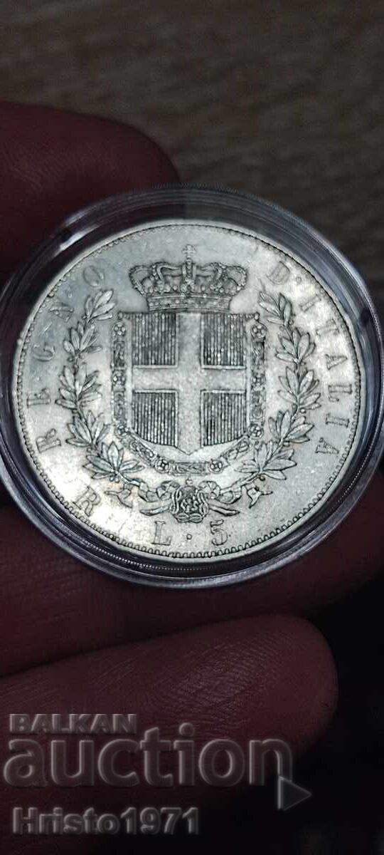 Аукцион 5 лири 1876