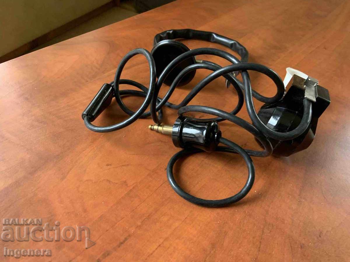 Auction  HEADPHONES SPEAKER HANDSET TELEPHONE JACK BAKELITE FROM THE SOCIALIST ERA