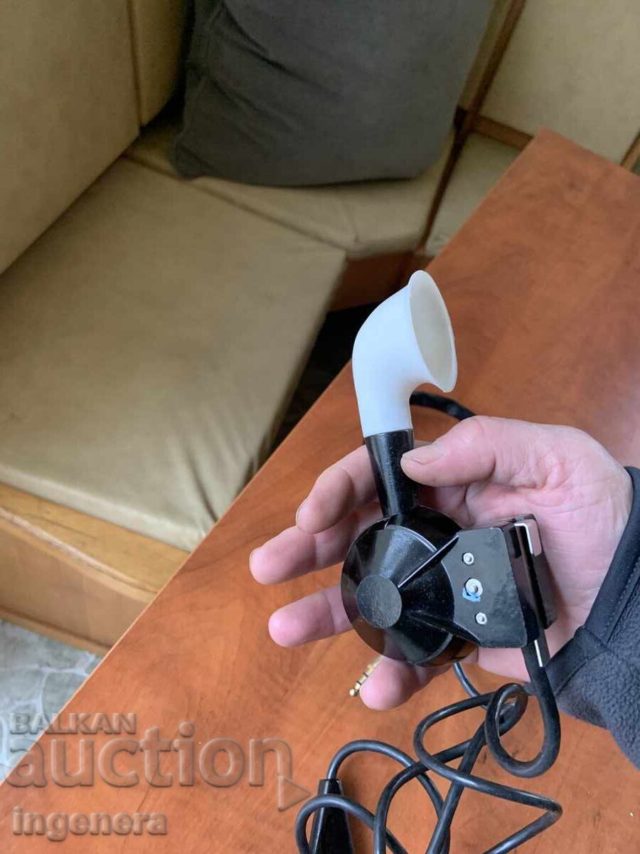 HEADPHONES SPEAKER HANDSET TELEPHONE JACK BAKELITE FROM THE SOCIALIST ERA - 5