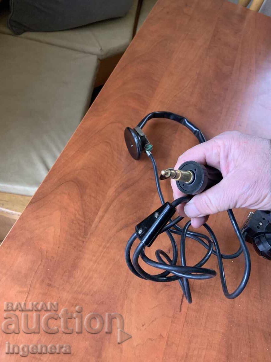 HEADPHONES SPEAKER HANDSET TELEPHONE JACK BAKELITE FROM THE SOCIALIST ERA - 6