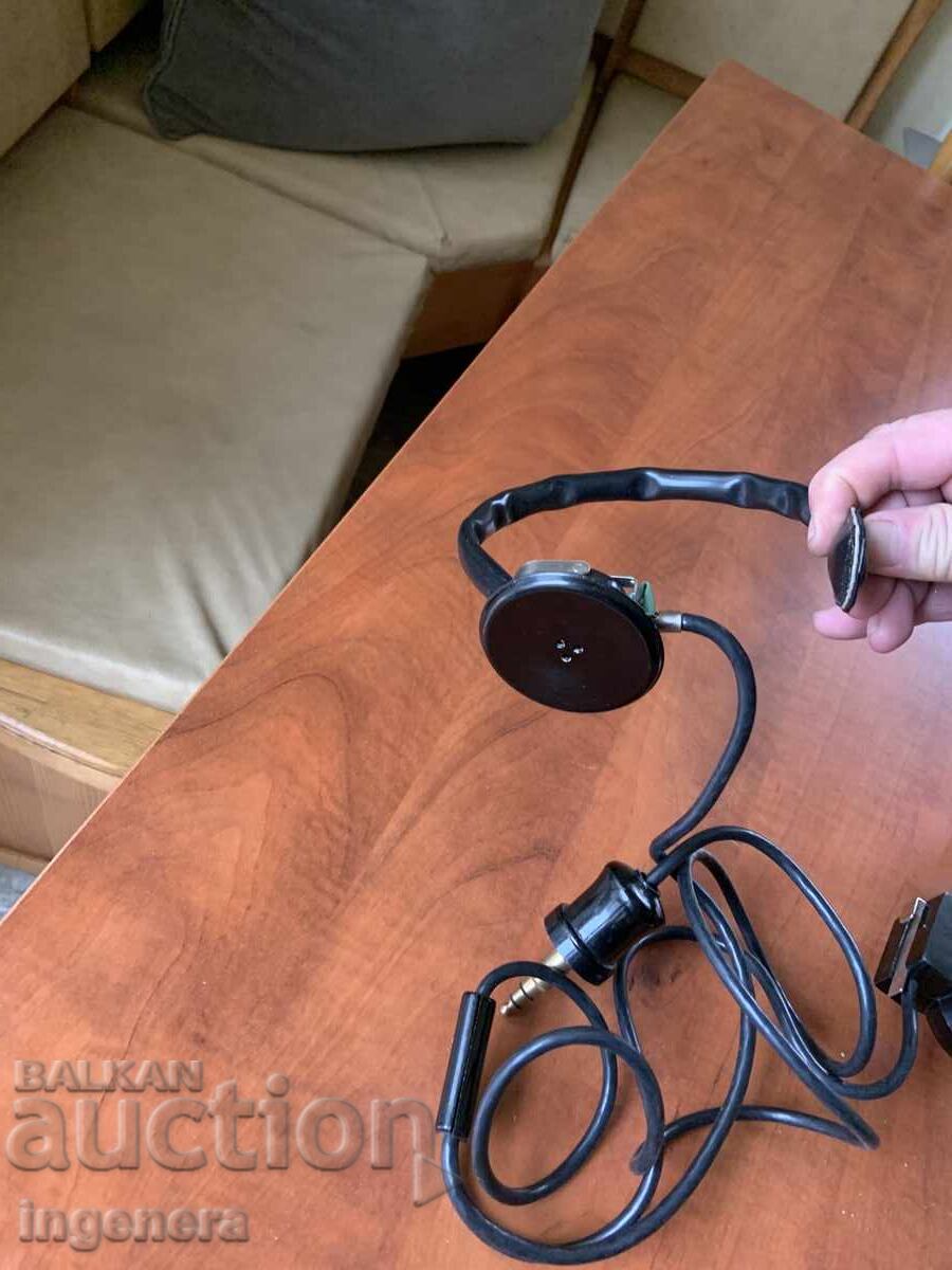 HEADPHONES SPEAKER HANDSET TELEPHONE JACK BAKELITE FROM THE SOCIALIST ERA - 7