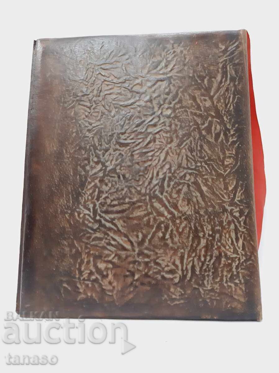 Χειροποίητος δερμάτινος φάκελος με ένθετα και πέτρες (2.4) - 6