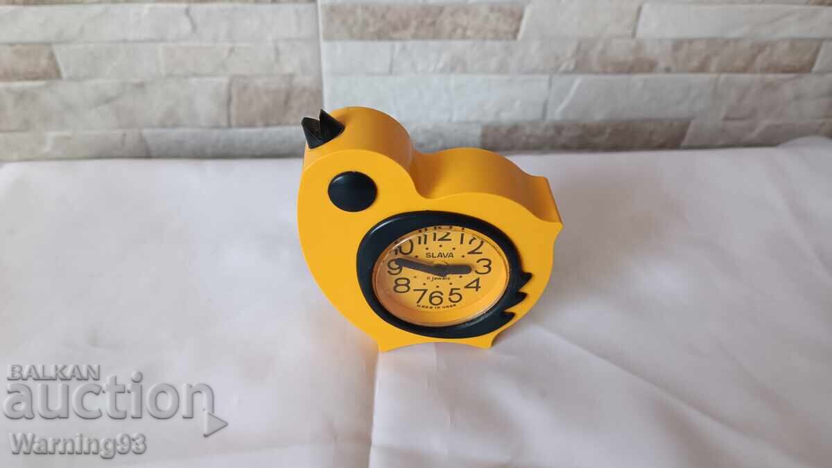Vintage children's clock / alarm clock - SLAVA - Made in USSR with price € 20.00 | 39.12 BGN