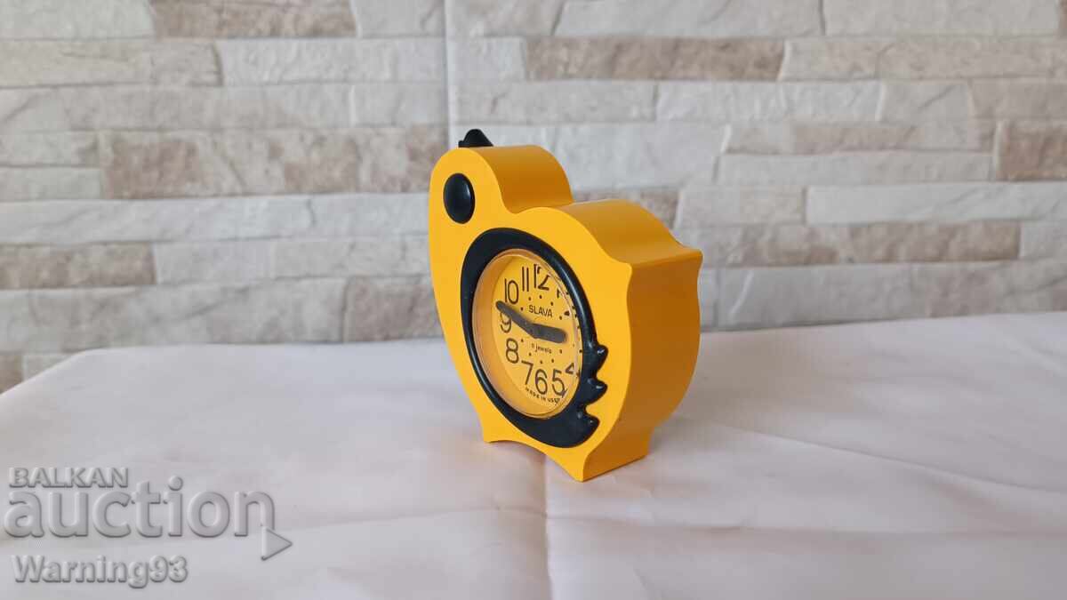 Vintage children's clock / alarm clock - SLAVA - Made in USSR - 6