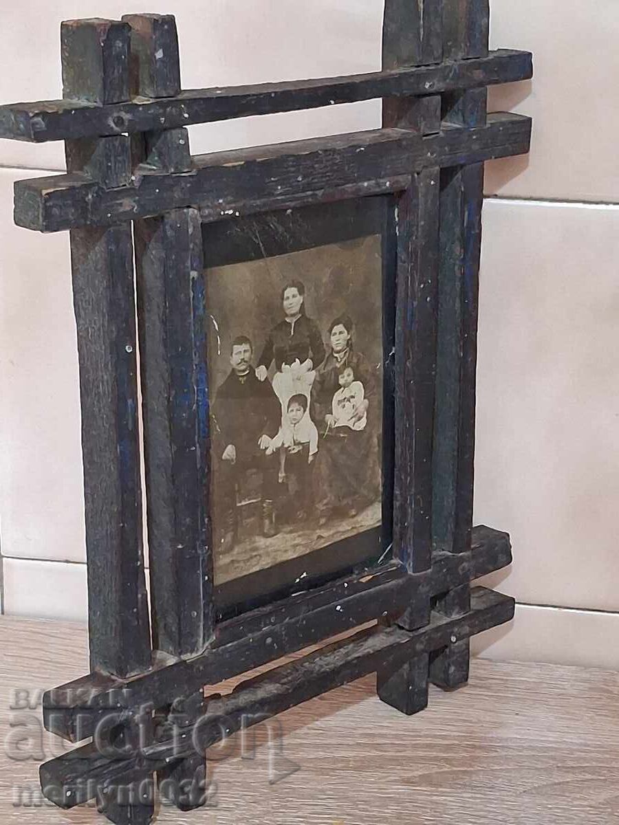 Delivery of Framed primitive photo early 20th century photograph