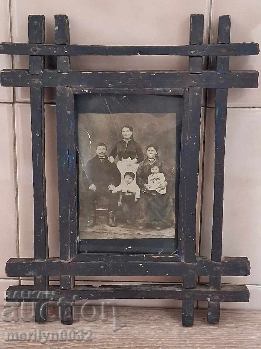 Framed primitive photo early 20th century photograph