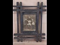 Framed primitive photo early 20th century photograph