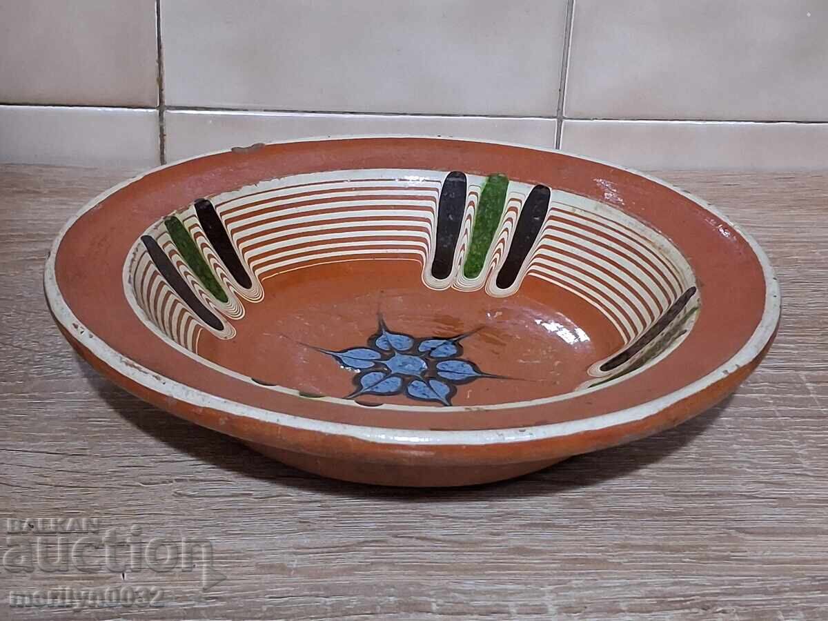 Licitație Oală veche de lut, ceramică, farfurie