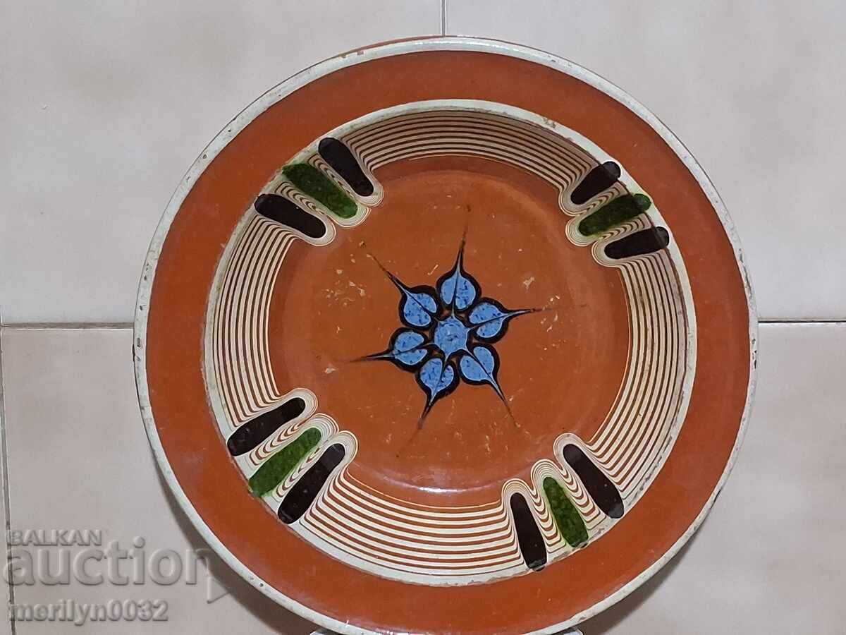 Oală veche de lut, ceramică, farfurie