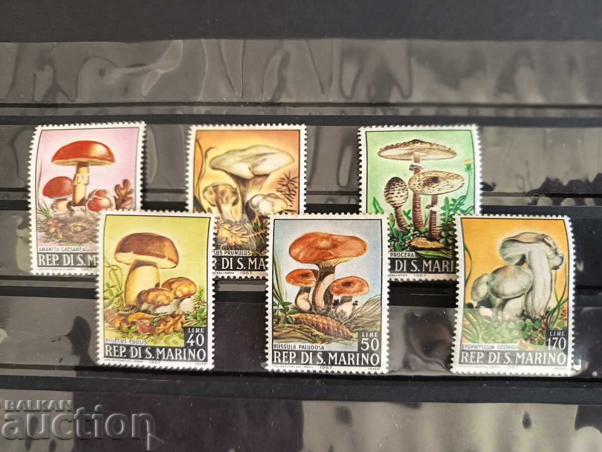 San Marino "Ciuperci" din 1967, Mi nr. 894/96