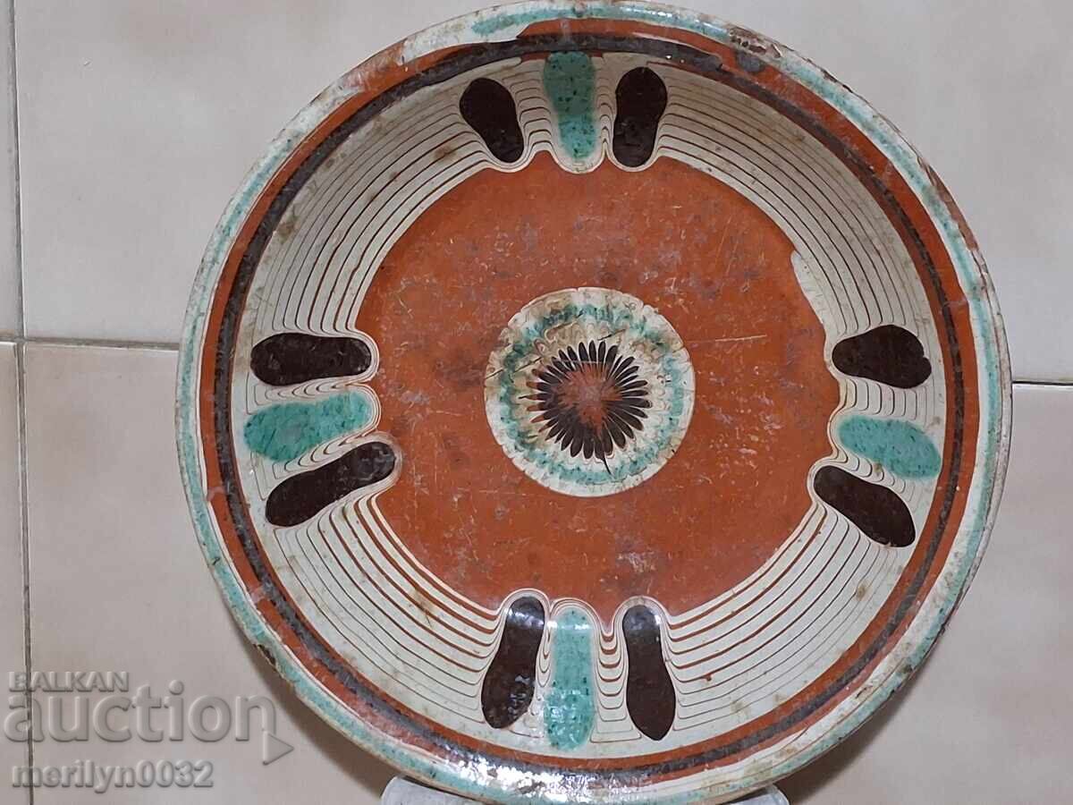 Παλιό πήλινο δοχείο, αγγεία, πιάτο