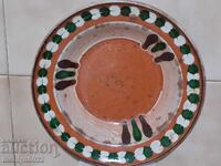 Oală veche de lut, ceramică, farfurie