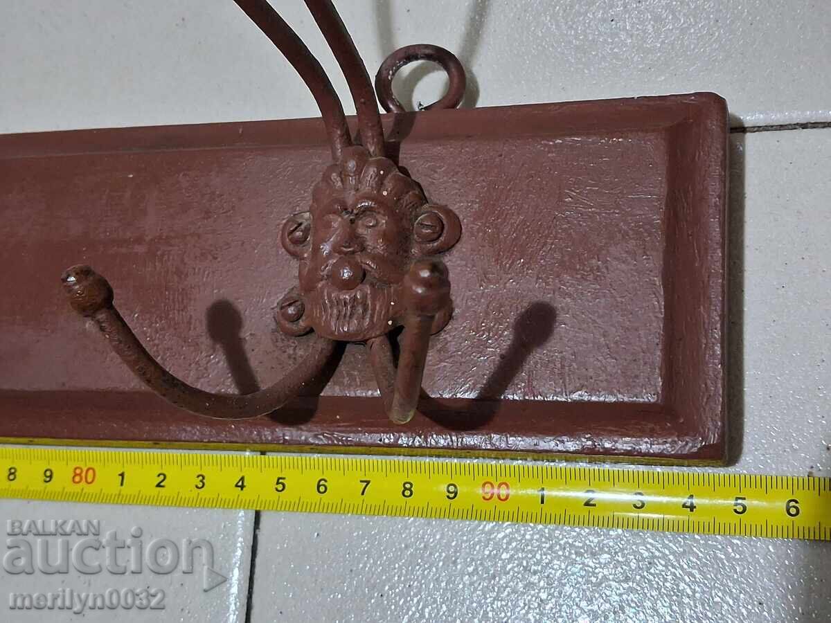 Παλιά κρεμάστρα πρωτόγονη ξύλο σφυρήλατο σίδερο - 5 Παλιά κρεμάστρα πρωτόγονη ξύλο σφυρήλατο σίδερο - 5