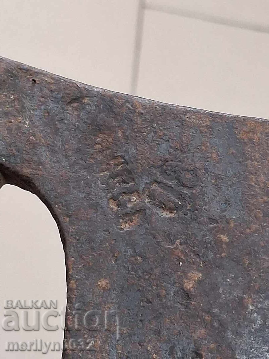 Old ax ax tool wrought iron - 5
